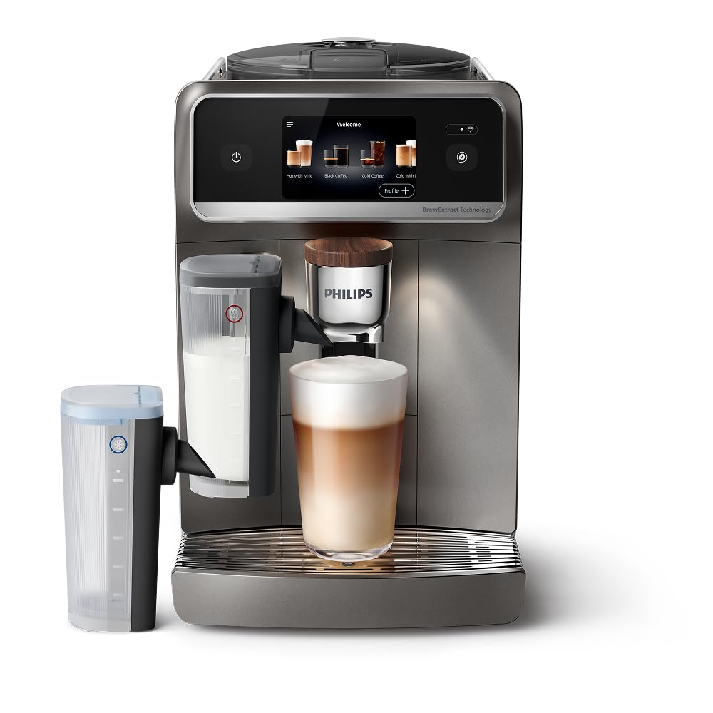 Philips EP5546/70 5500 Series LatteGo Kaffeevollautomat 1,8L – SilentBrew, 20 Getränke, QuickStart, Schwarz/Silber