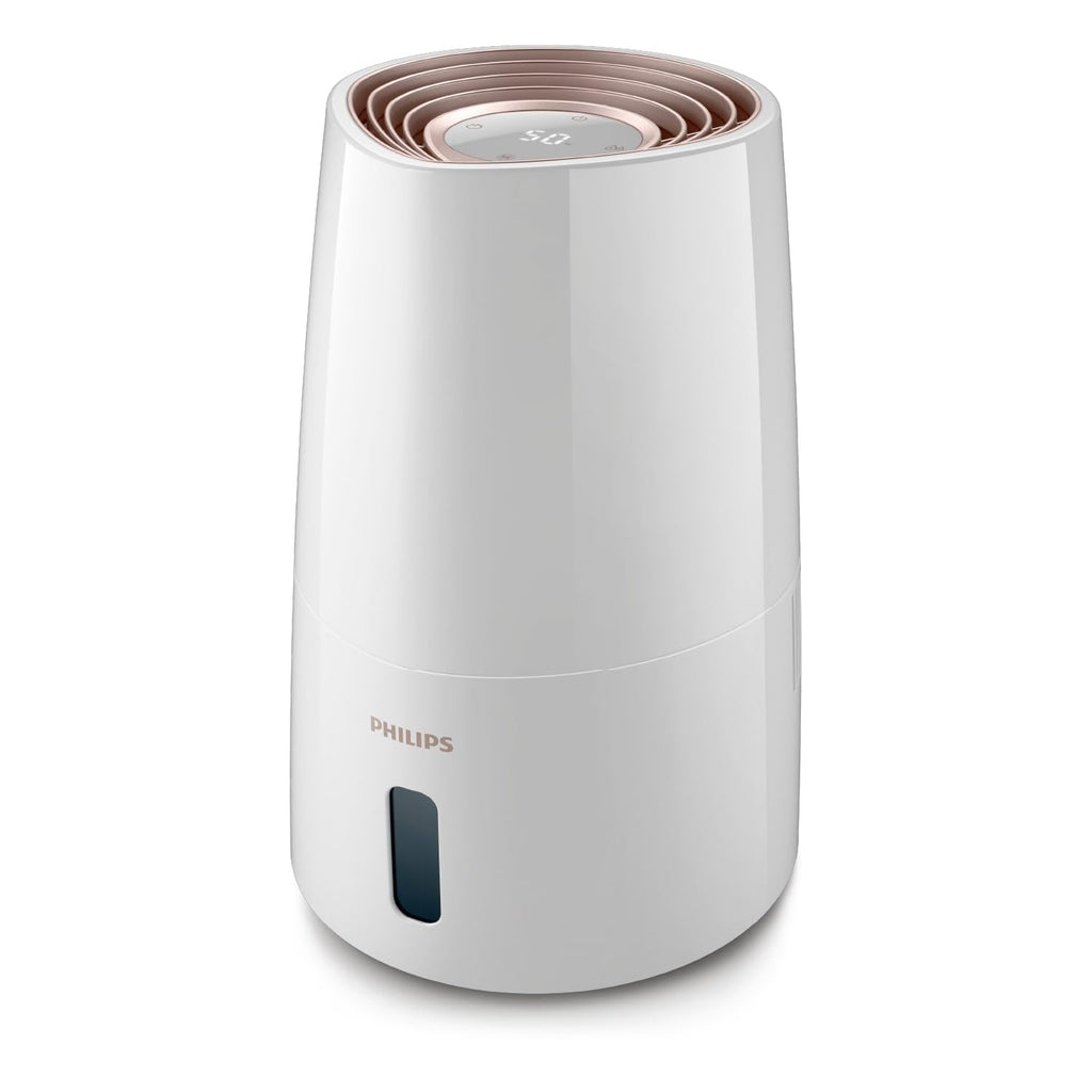 Philips HU3918/10 3000 Series Luftbefeuchter 3L – 99% bakterienreduziert, 45m², 360°, 9h Timer, Schwarz