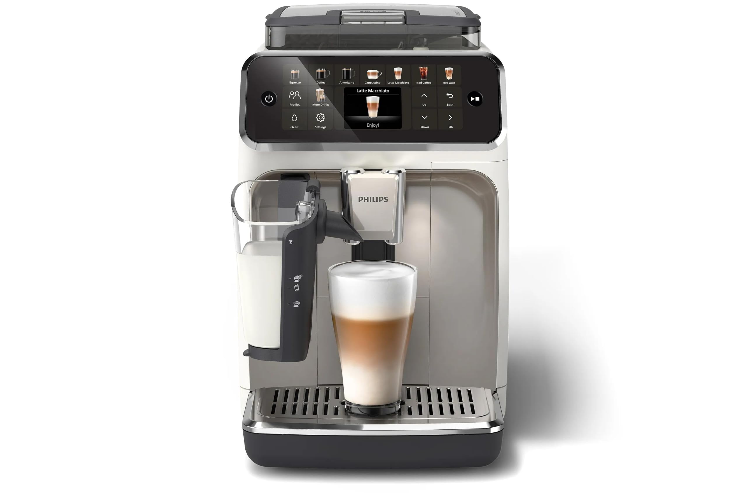 Philips EP5546/70 5500 Series LatteGo Kaffeevollautomat 1,8L – SilentBrew, 20 Getränke, QuickStart, Schwarz/Silber