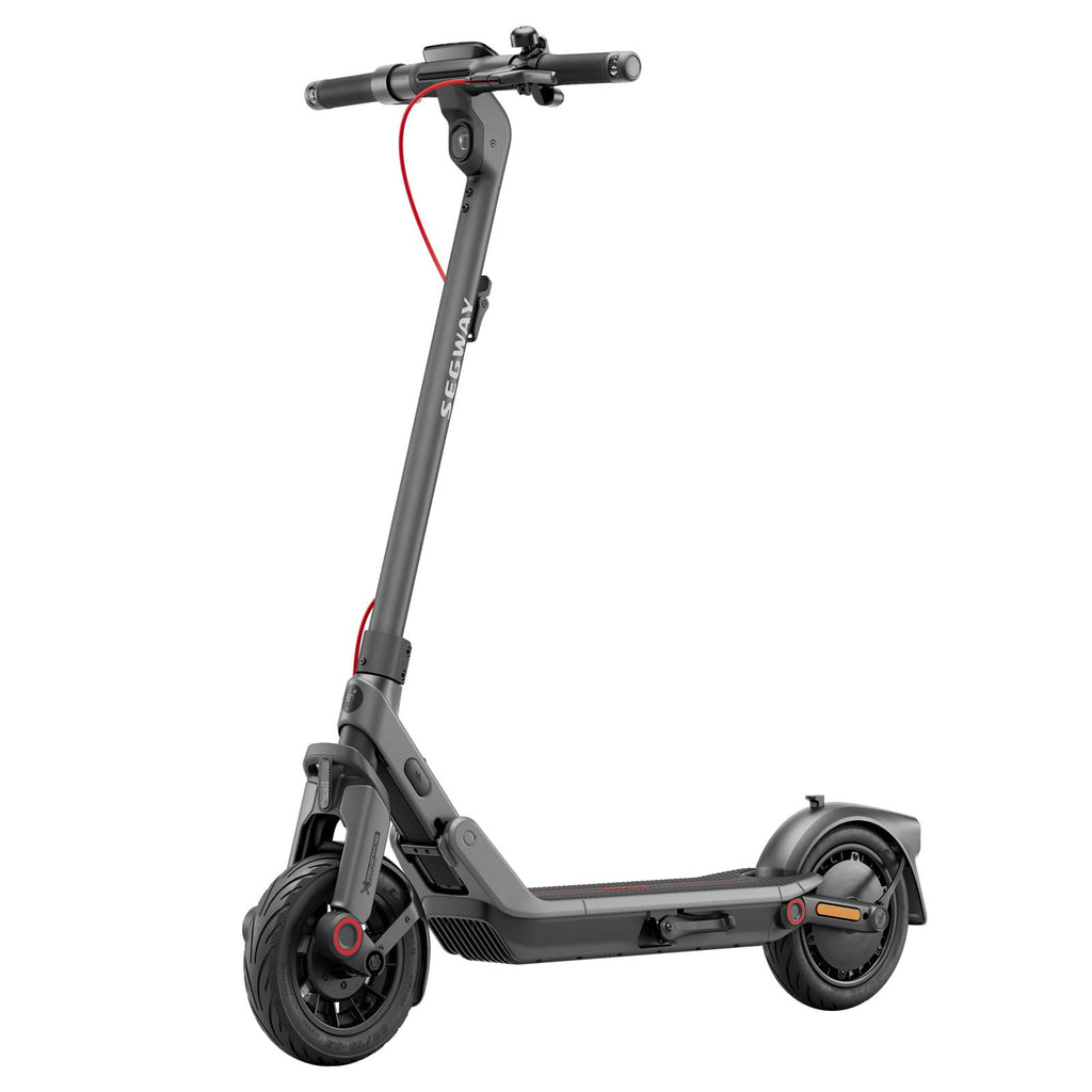 Segway-Ninebot E2 Pro D E-Scooter, 20 km/h, bis zu 35 km Reichweite, 275 Wh Akku, 10 Zoll schlauchlose Luftreifen, TCS, Dual-Bremssystem, LED-Display, faltbar, Schwarz