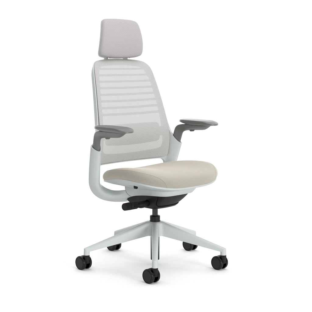 Steelcase Series 1 Bürostuhl, Mesh-Rückenlehne, Ergonomisch, Lordosenstütze, Truffle