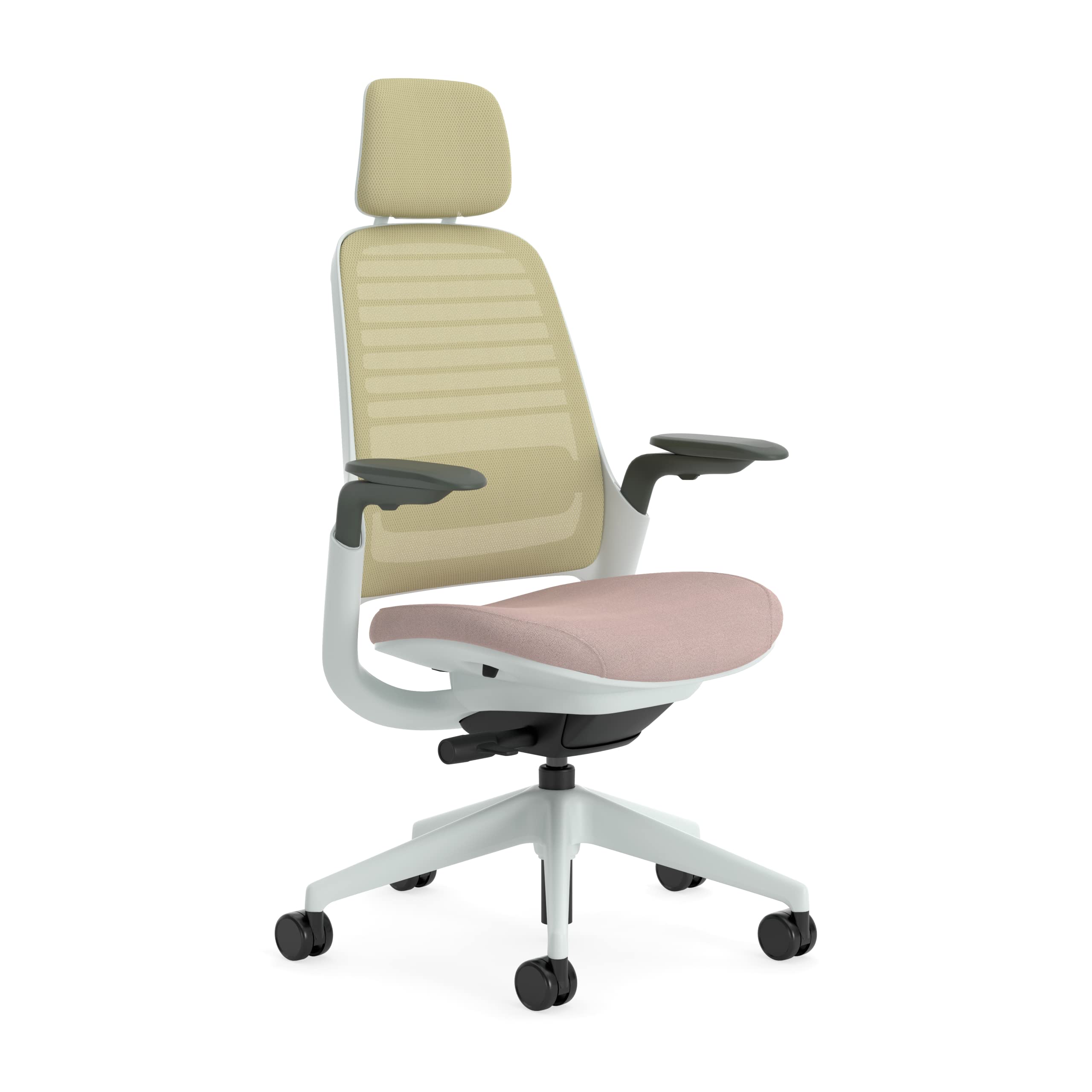 Steelcase Series 1 Bürostuhl, Mesh-Rückenlehne, Ergonomisch, Lordosenstütze, Truffle
