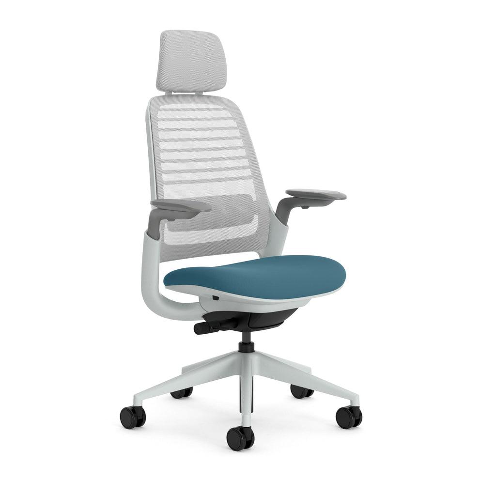 Steelcase Series 1 Bürostuhl, Mesh-Rückenlehne, Ergonomisch, Lordosenstütze, Truffle