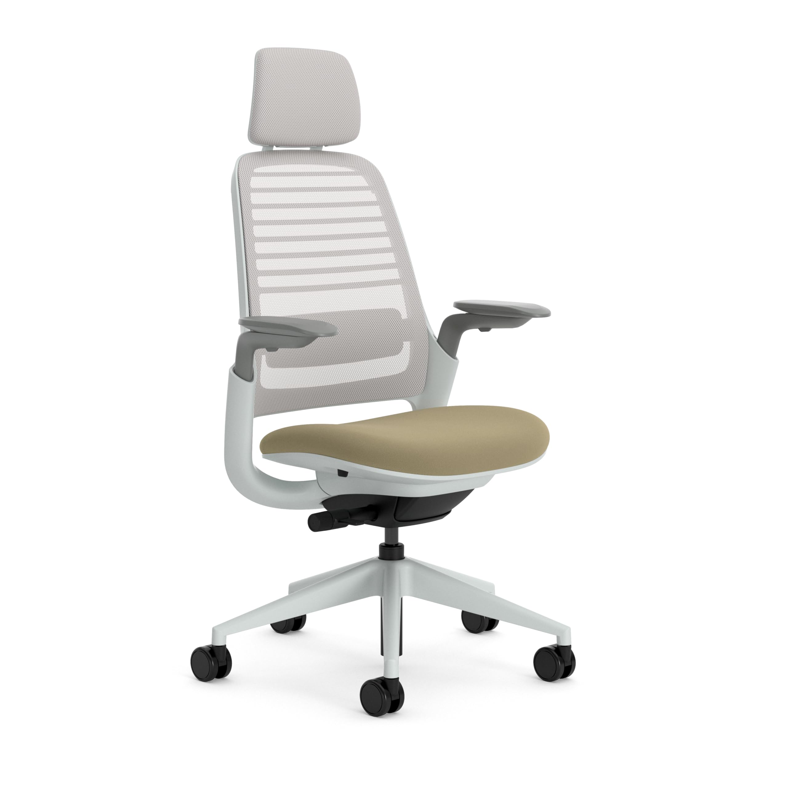 Steelcase Series 1 Bürostuhl, Mesh-Rückenlehne, Ergonomisch, Lordosenstütze, Truffle