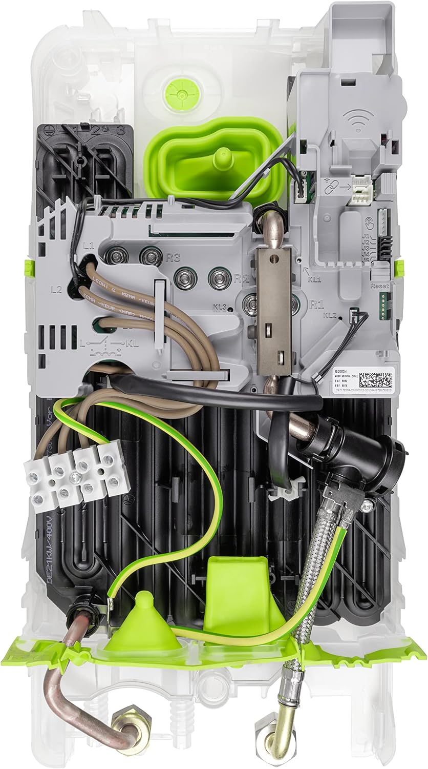 Bosch Tronic 5000 TR4000 6 ET Elektronischer Durchlauferhitzer 27kW – 400V, EEK A, WiFi-nachrüstbar, Weiß