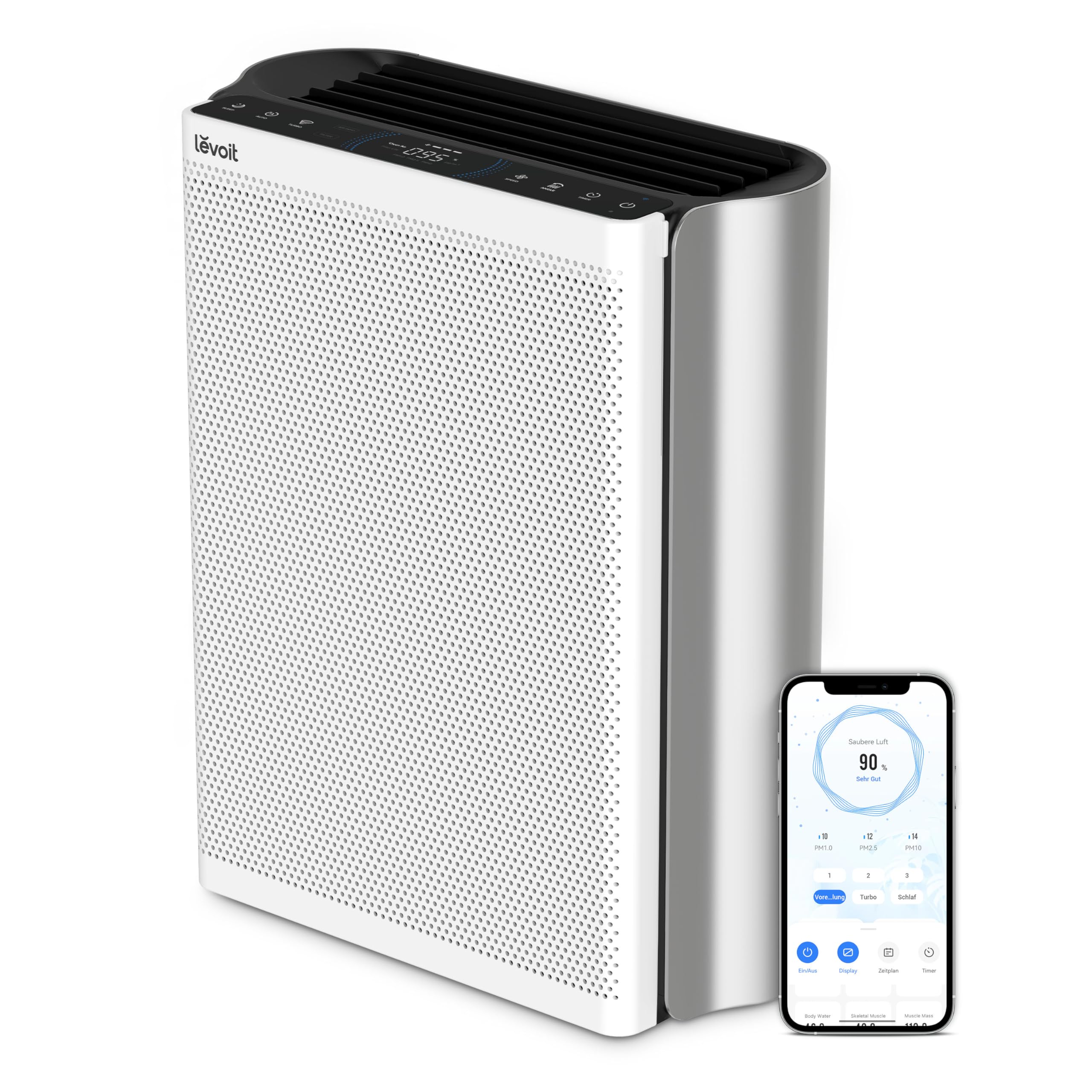 Levoit Core 300S Smart Luftreiniger – HEPA 99,97%, Lasersensor, 20m² in 12min, 22dB, VeSync App, Weiß