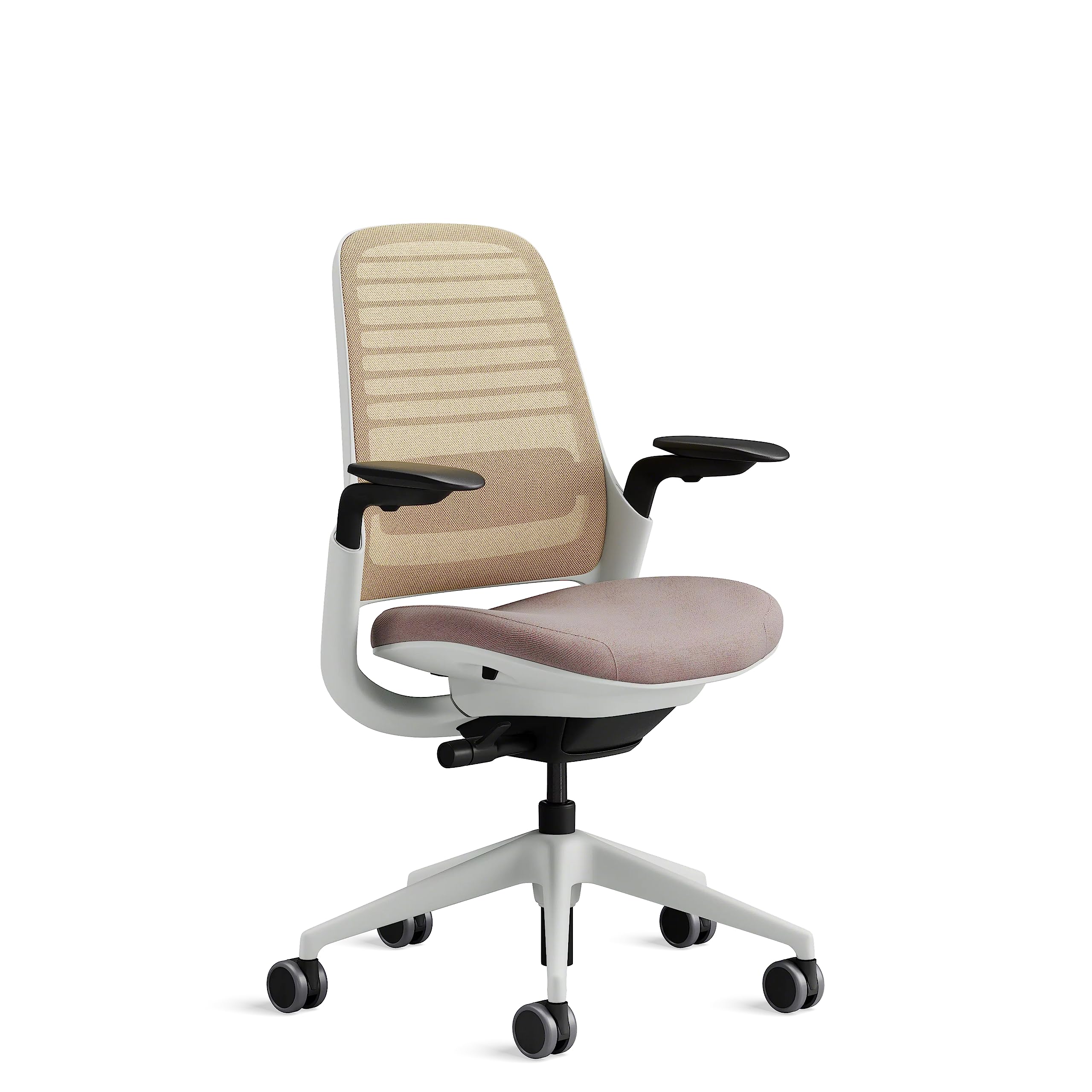 Steelcase Series 1 Bürostuhl, Mesh-Rückenlehne, Ergonomisch, Lordosenstütze, Truffle
