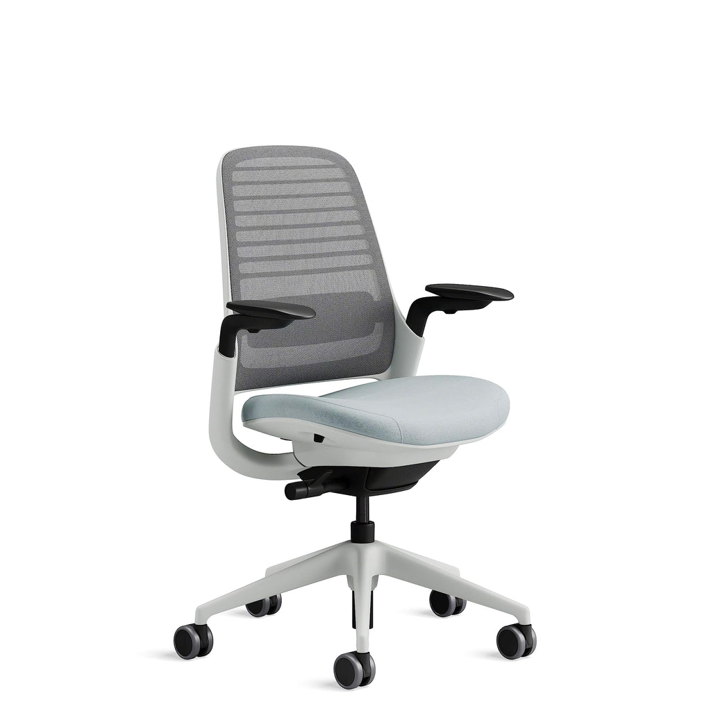 Steelcase Series 1 Bürostuhl, Mesh-Rückenlehne, Ergonomisch, Lordosenstütze, Truffle