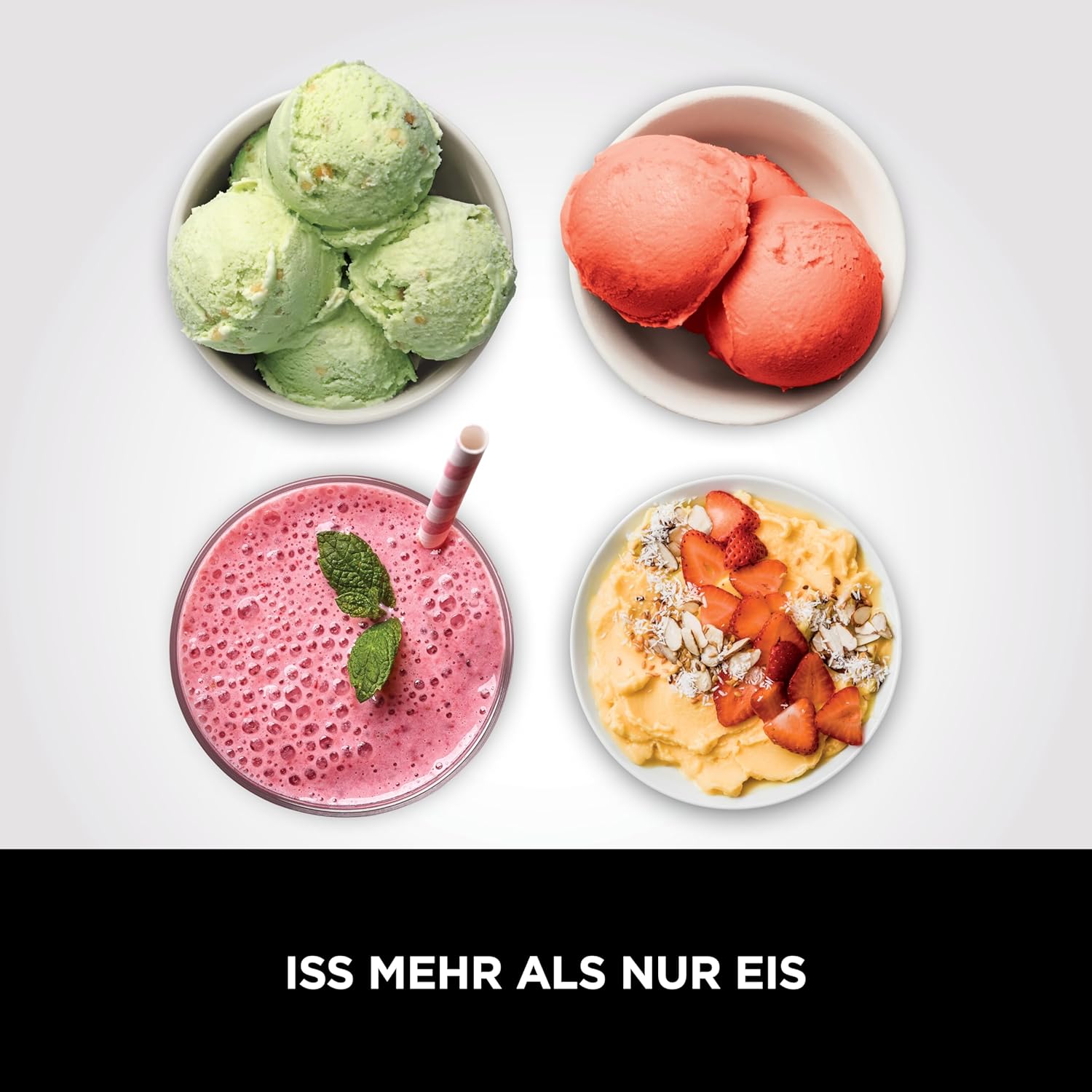 Ninja NC302EU Eismaschine 1,4 L – 7 Programme, Creamify Technologie, 2 Behälter, Schwarz/Silber